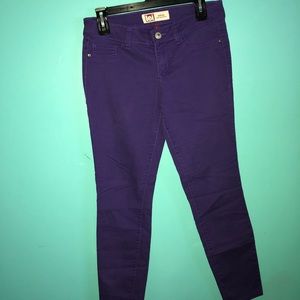 Purple skinny jeans